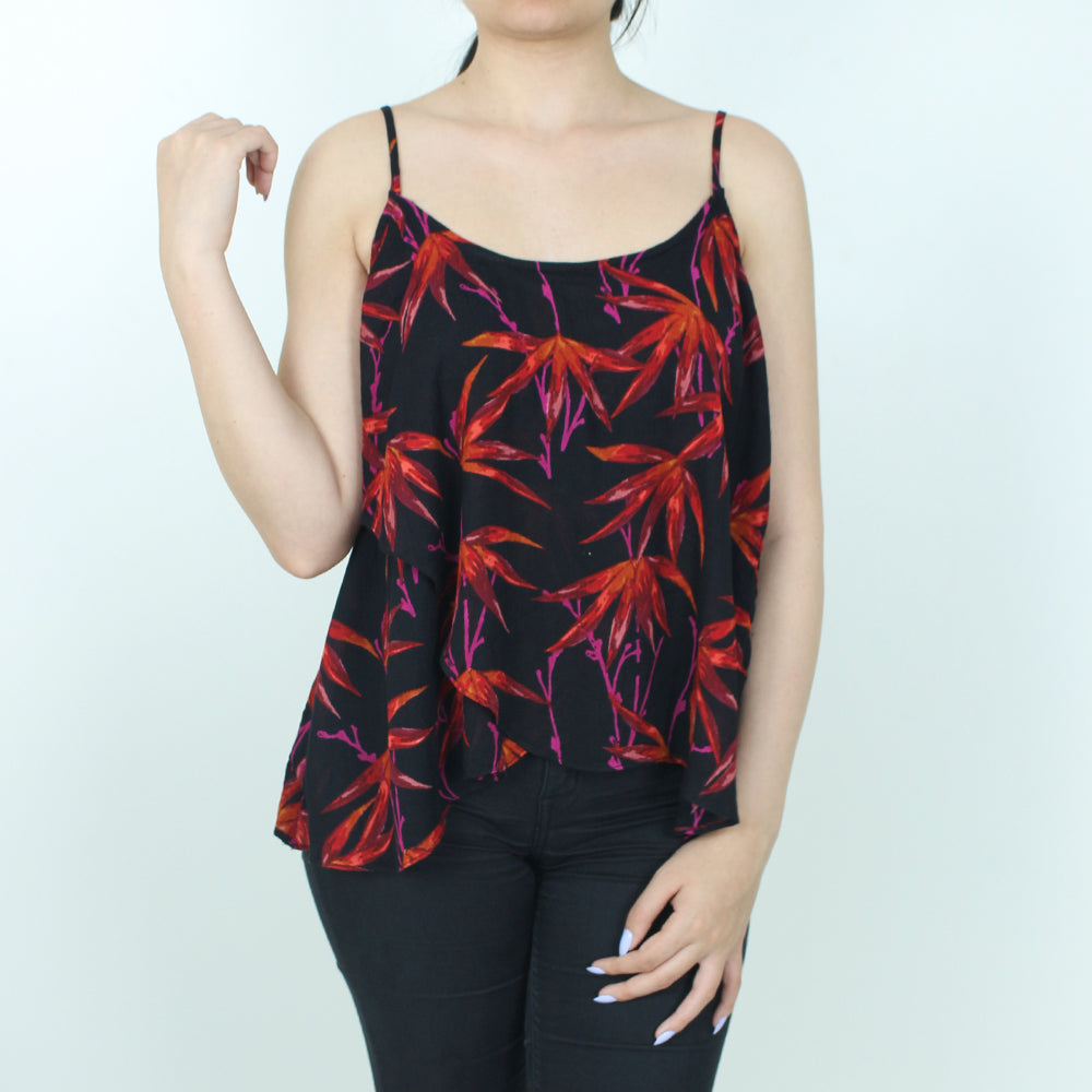 Image for Women's Printed Casual Top,Black