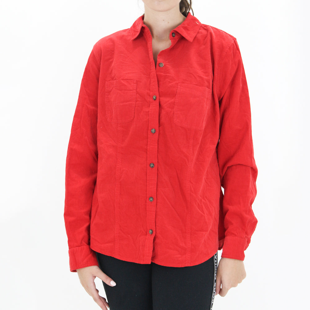Image for Women's Plain Sweaters Shirt,Red