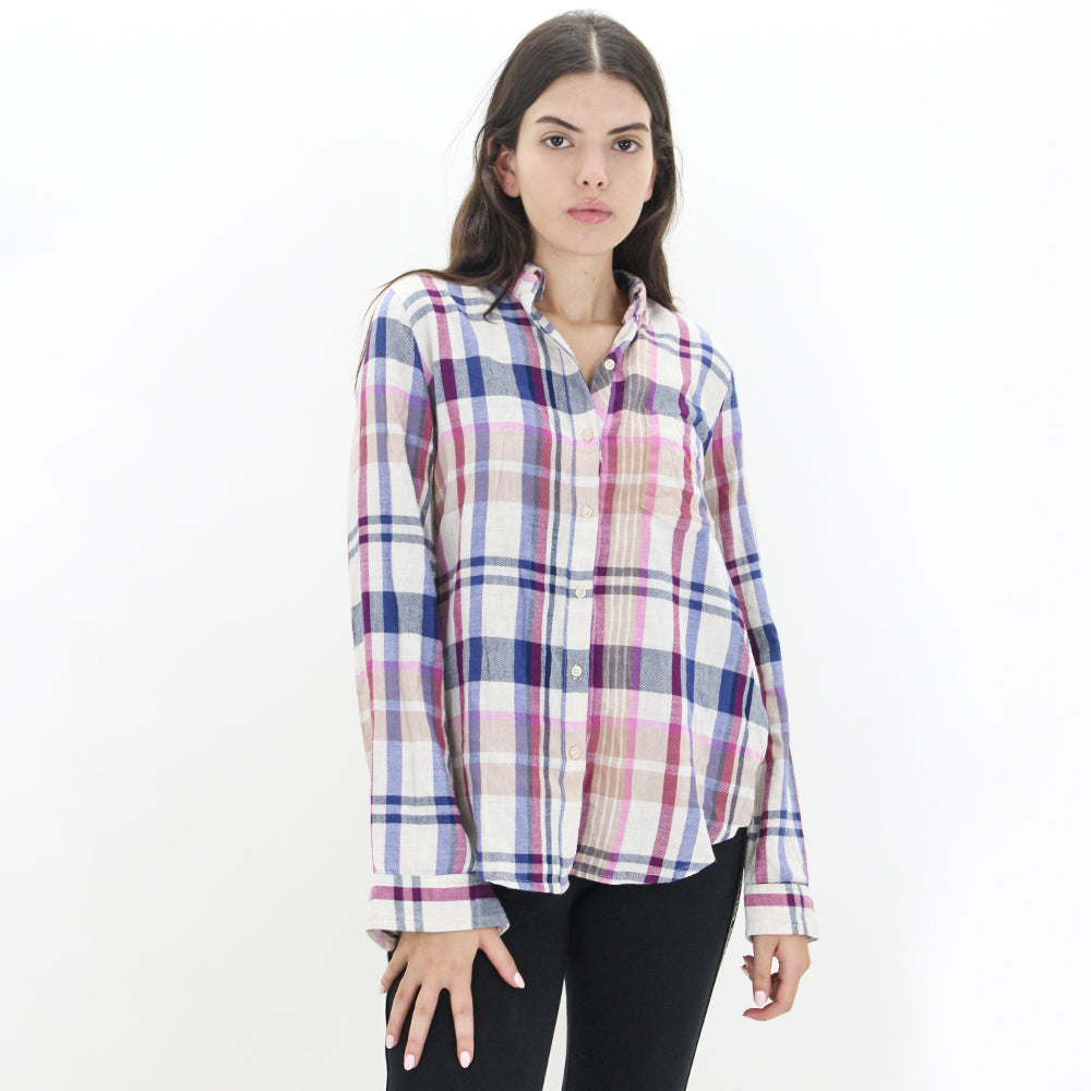 Image for Women's Plaid Casual Shirt,Multi