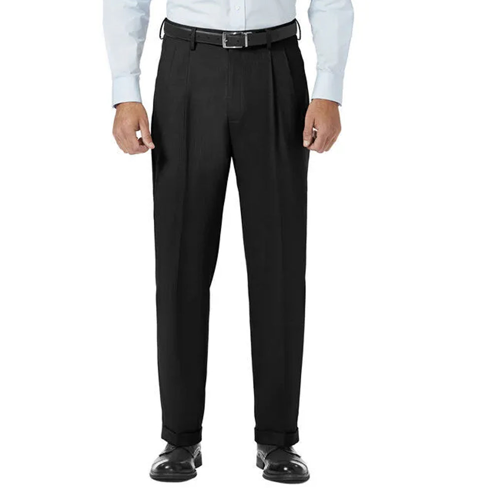 Image for Men's Cuffed Classic Fit Dress Pant,Black