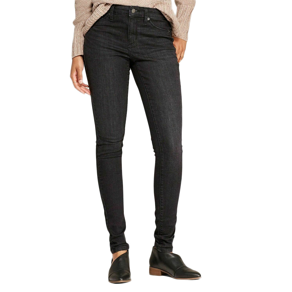 Image for Women's High-Rise Washed Jeans Pant,Black