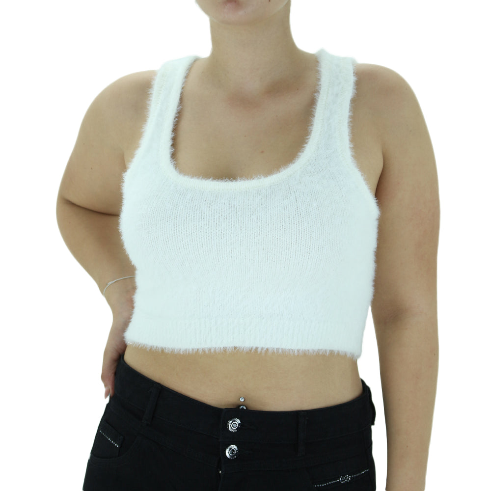 Image for Women's Cropped Sweaters,White