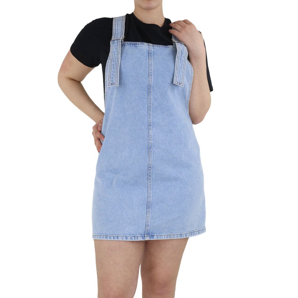 Image for Women's Denim Short Dress,Light Blue