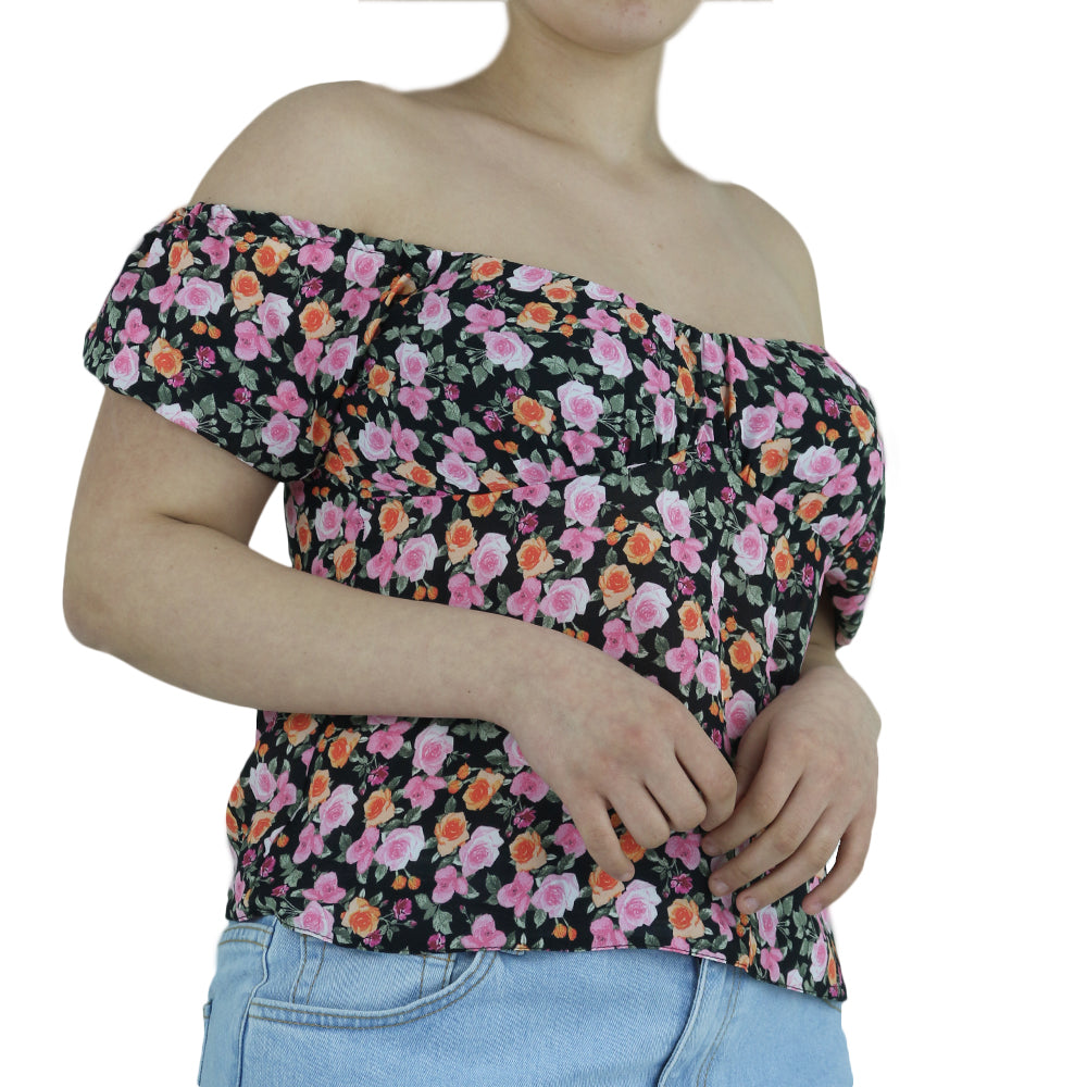 Image for Women's Floral Crop Top,Multi