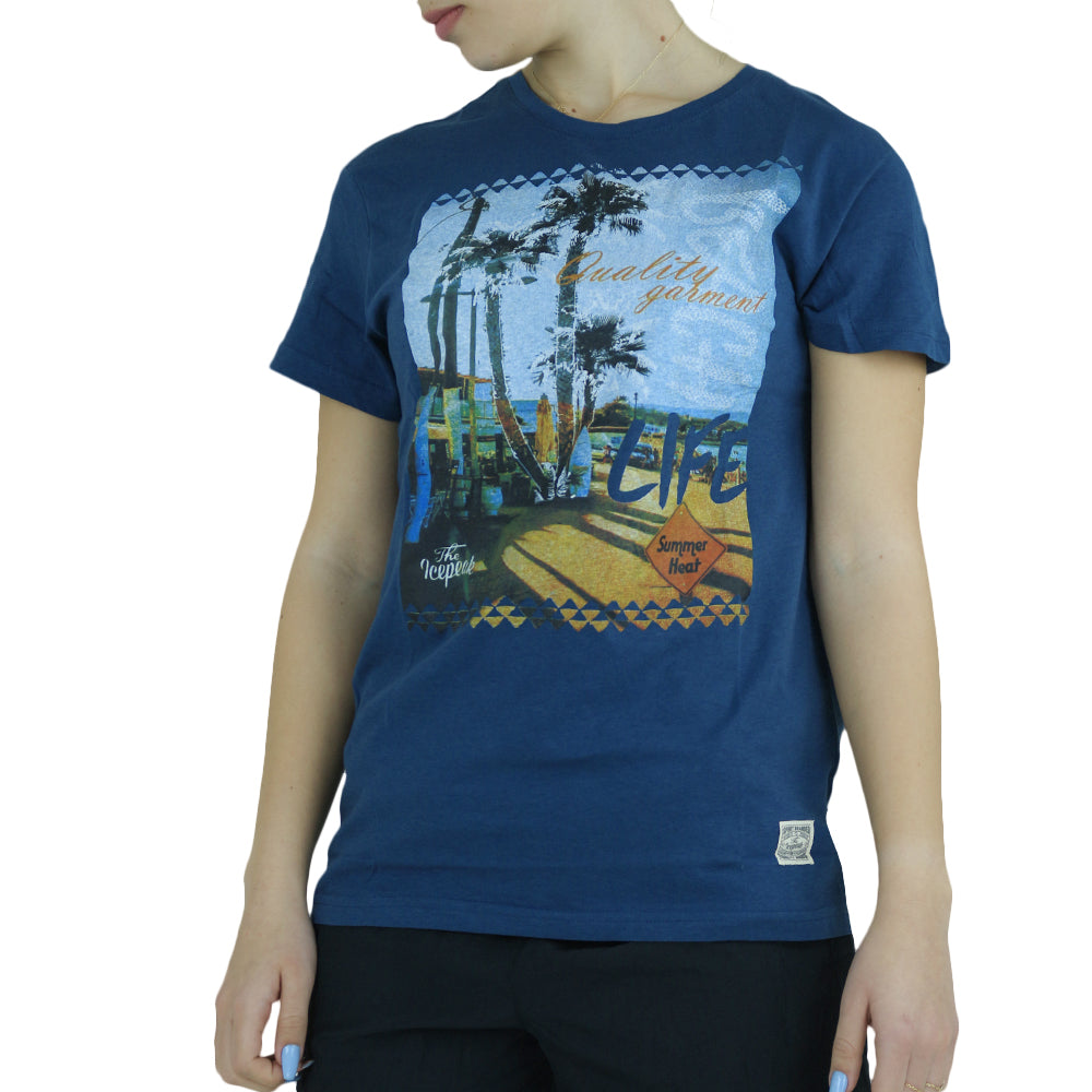 Image for Women's Graphic Print Sport Top,Navy
