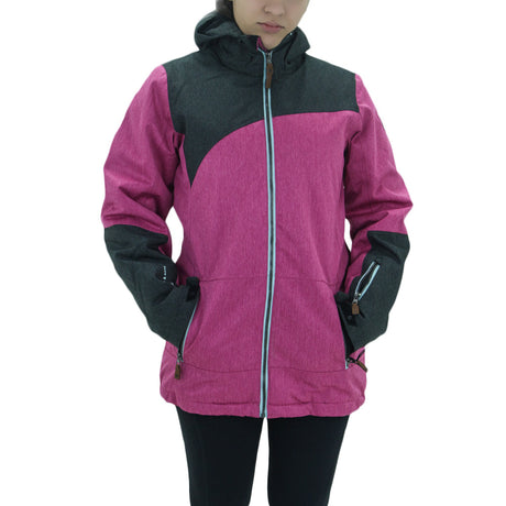Image for Women's Colorblock Fleece Jacket,Grey/Fuchsia