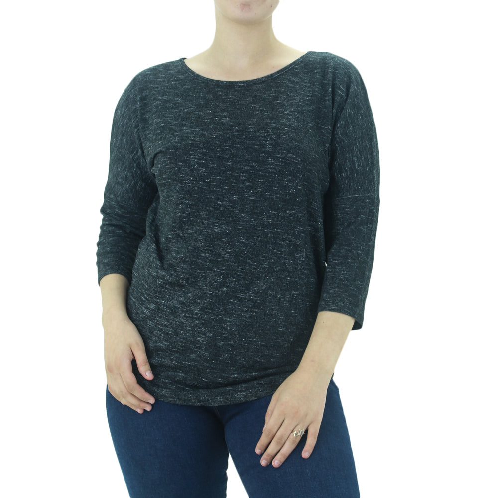 Image for Women's 3/4 Sleeve Casual Top,Black