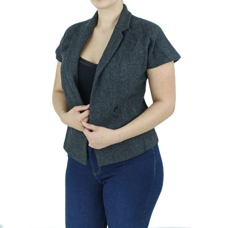 Image for Women's Plain Blazer,Dark Grey