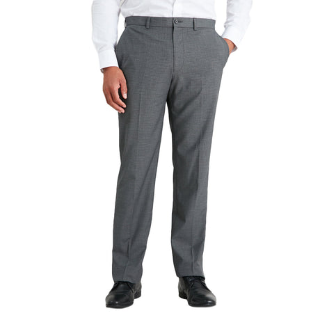 Image for Men's Grid Check Regular Fit Pant,Grey