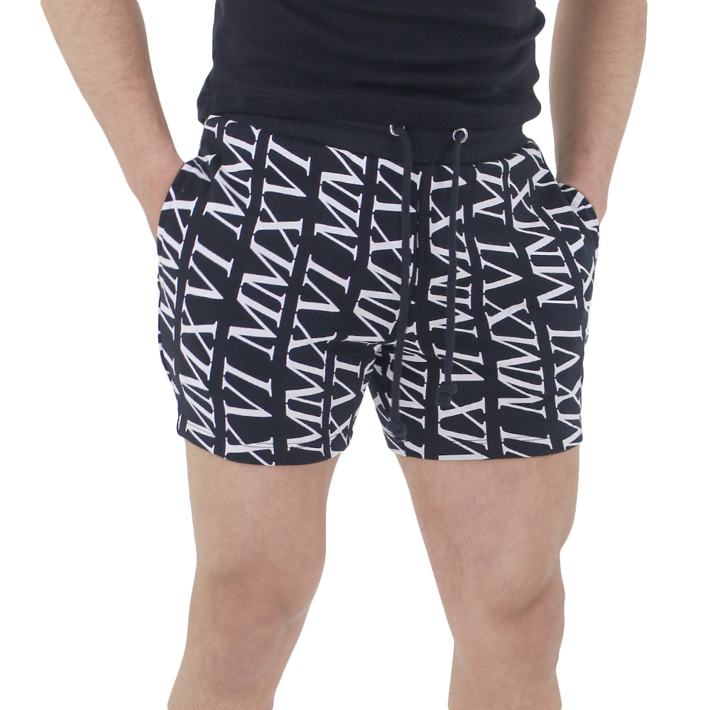 Image for Men's Printed Cotton Short,Black