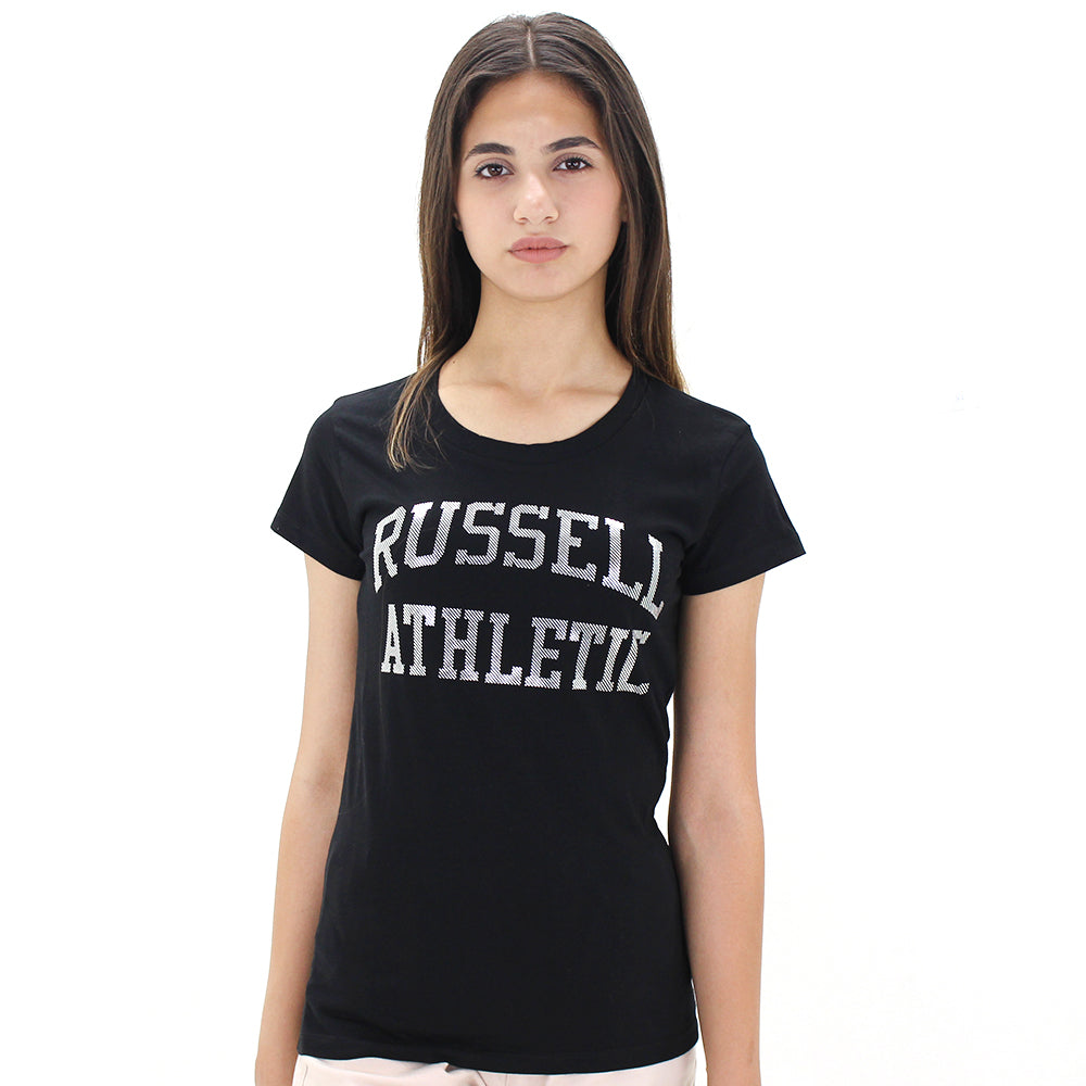Image for Women's Brand Print Cotton Top,Black