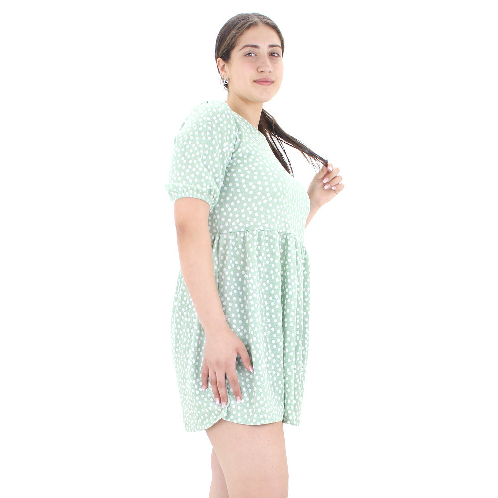 Image for Women's Polka Dots Pull On Dress,Light Green