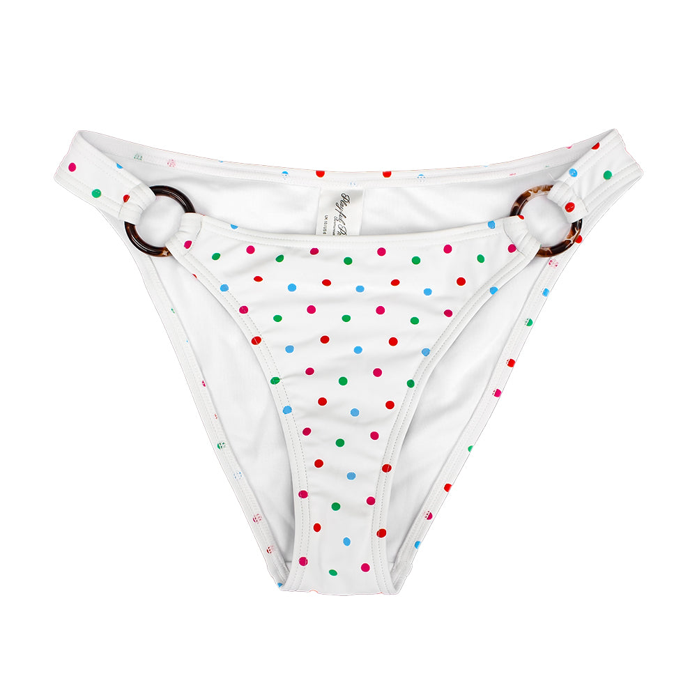 Image for Women's Polka Dots Bikini Bottom,White
