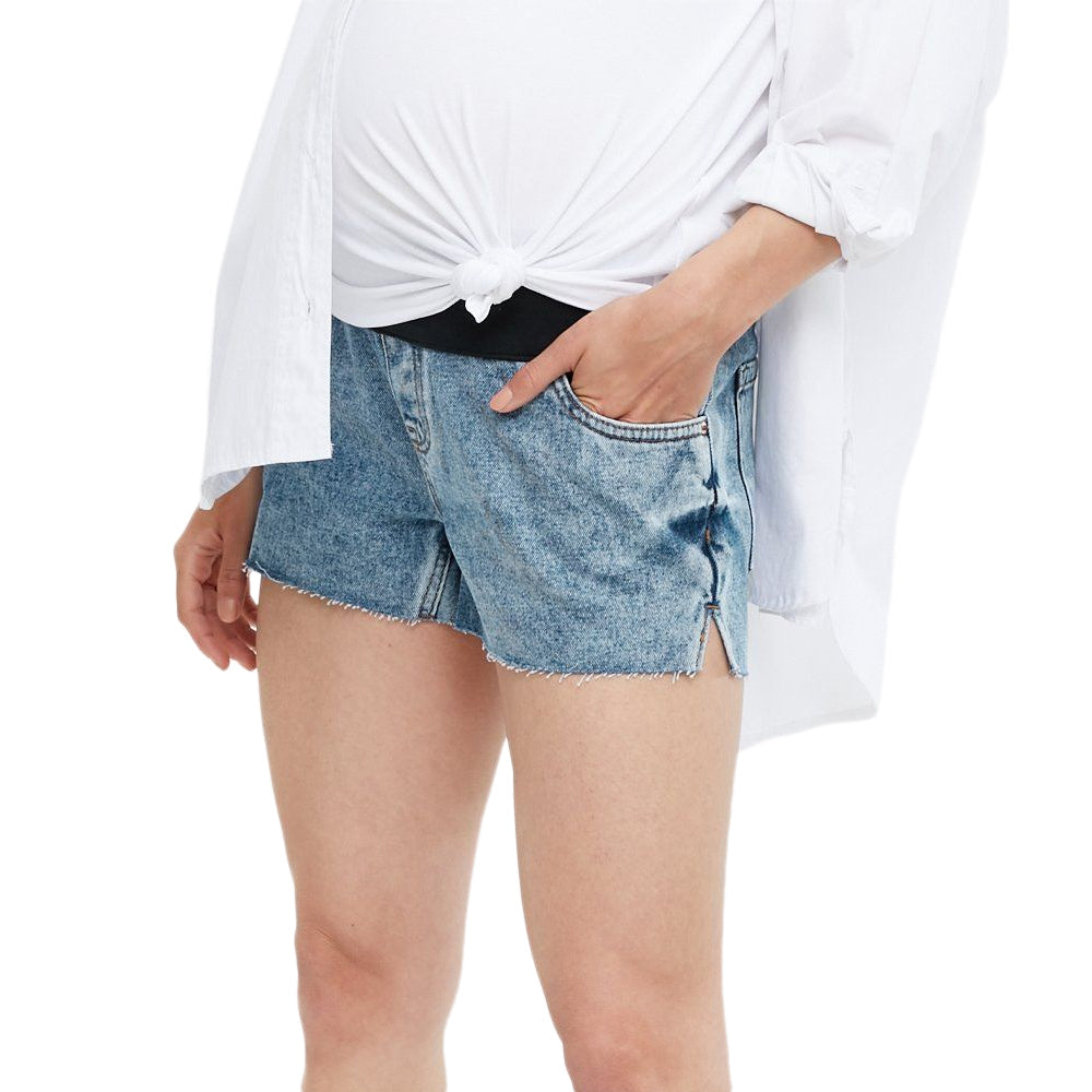 Image for Women's Maternity Denim Short,Ligh Blue