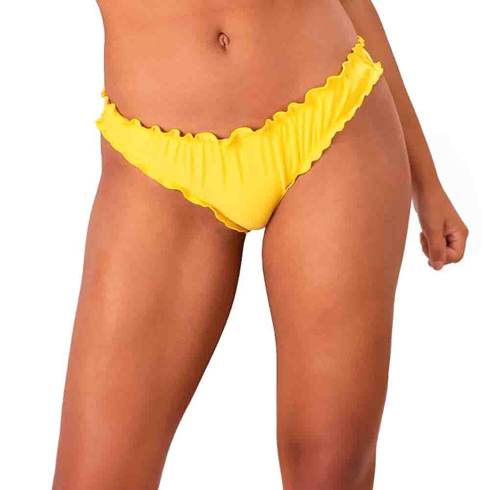 Image for Women's Frill Bikini Bottom,Yellow