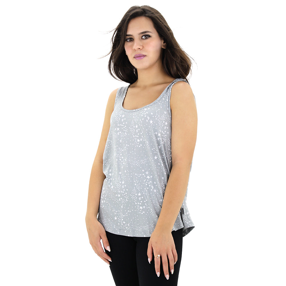 Image for Women's Printed Sleepwear Top,Grey