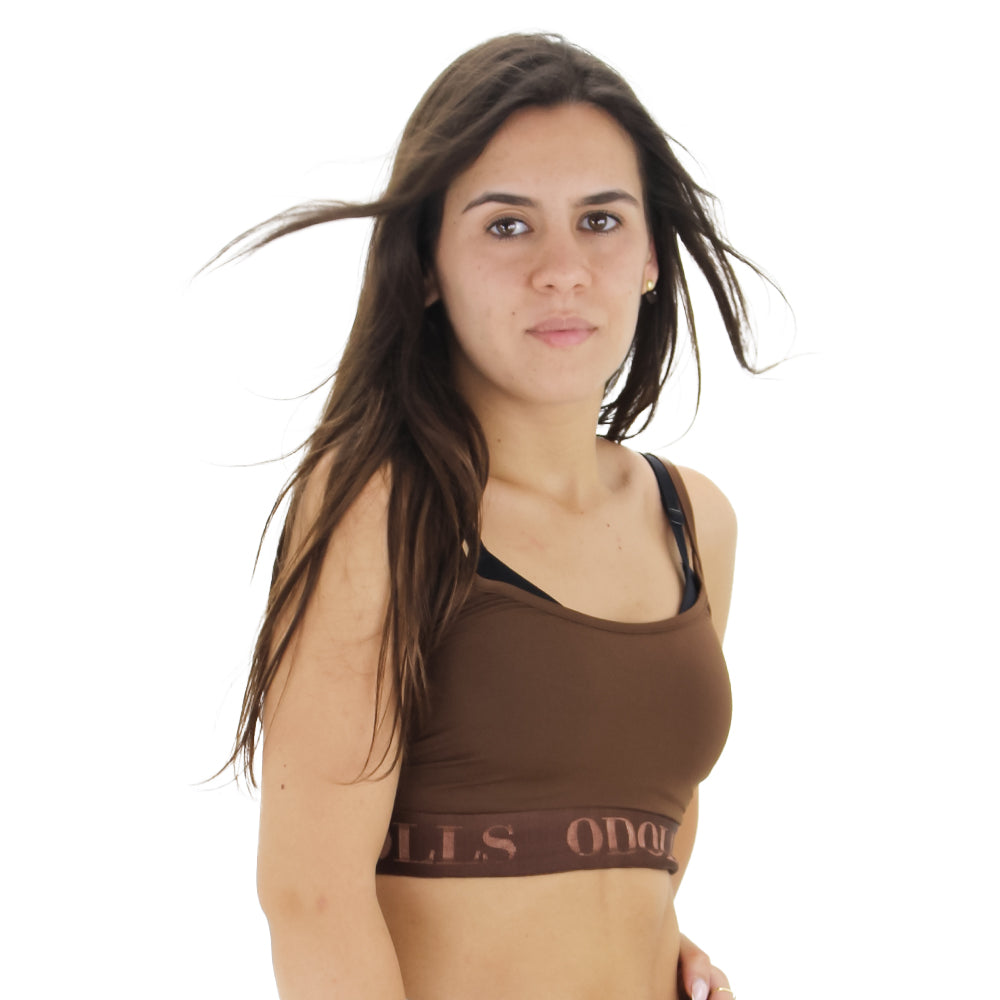 Image for Women's Elastic Sport Bra,Brown
