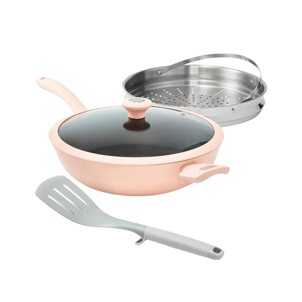 Image for Pan With Steamer Insert(Pink)