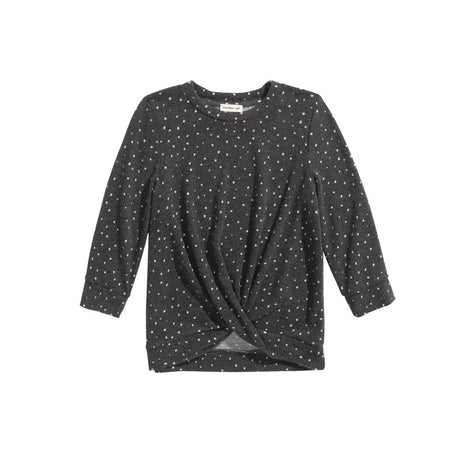Image for Kids Girl Twisted Dot-Print Sweaters,Dark Grey