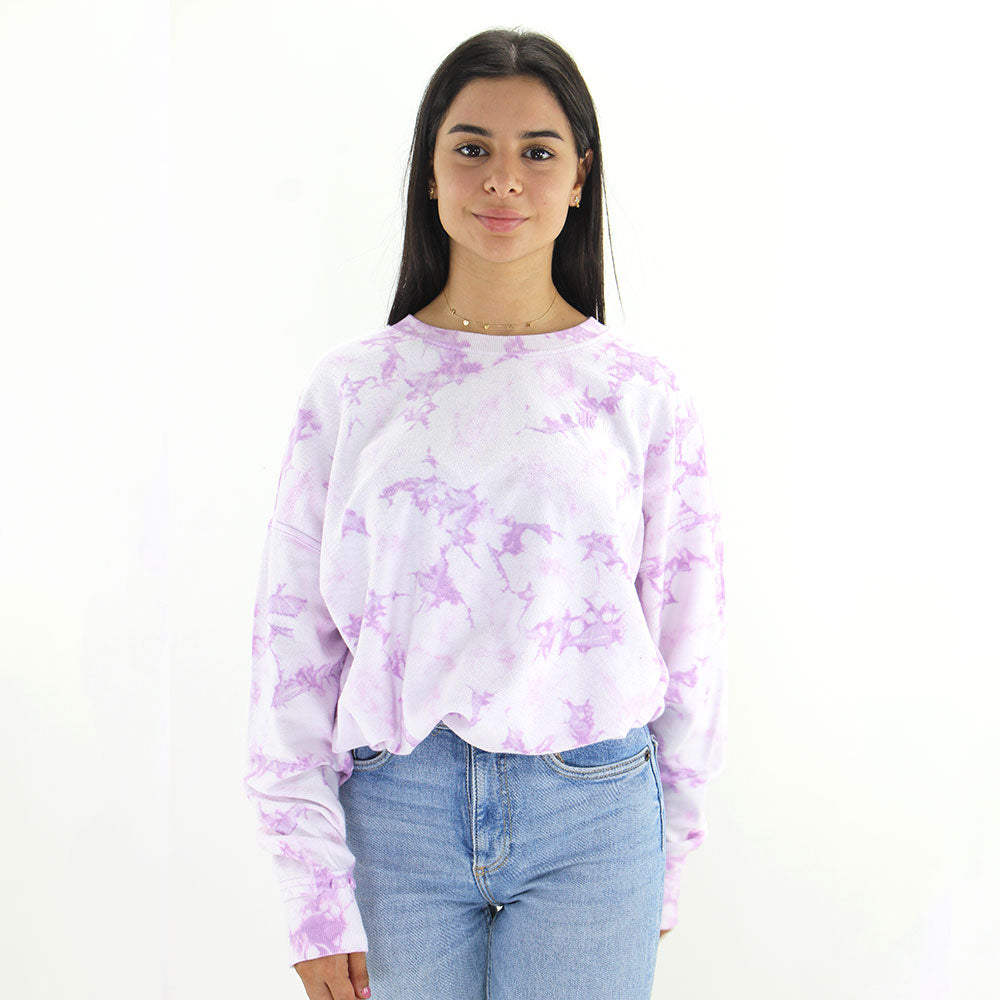 Image for Women's Washed Printed Sweaters,White
