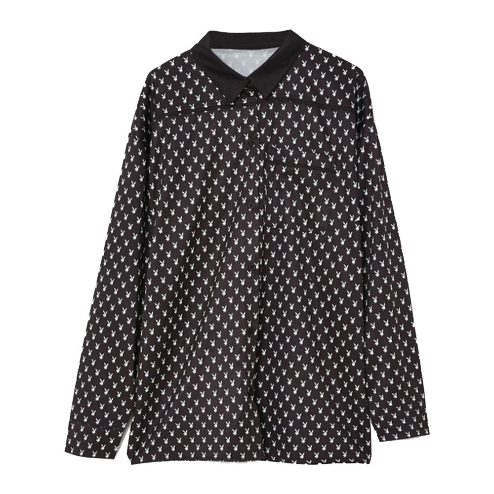 Image for Men's Printed Chemise,Black