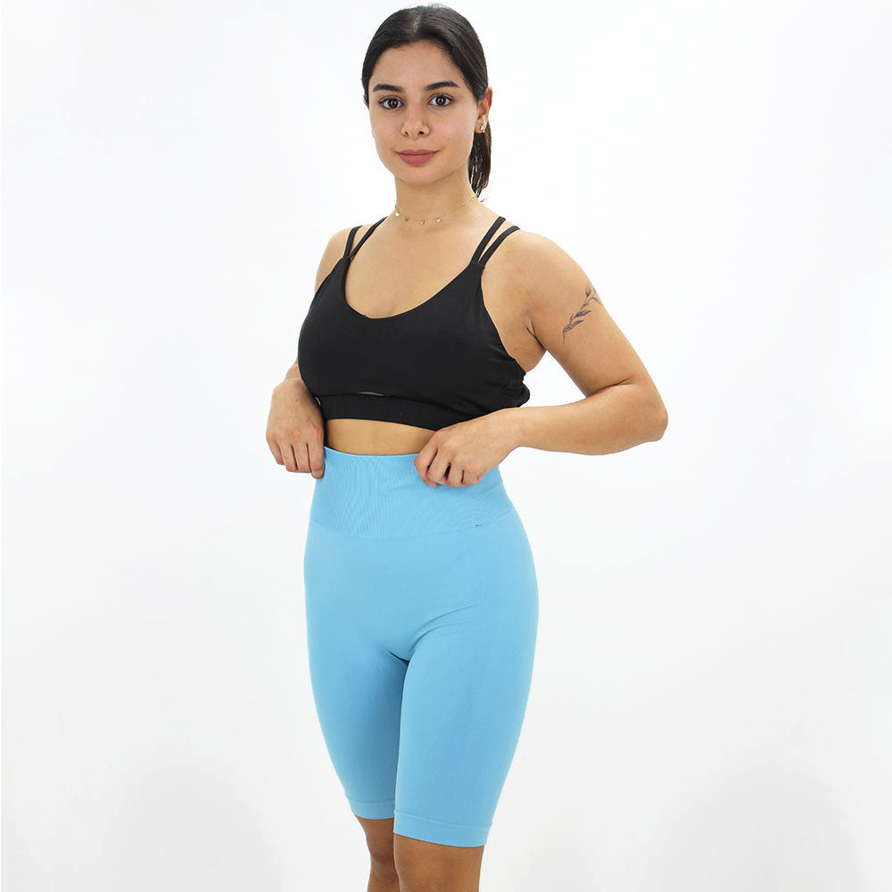 Image for Women's Plain Solid Short Legging,Aqua