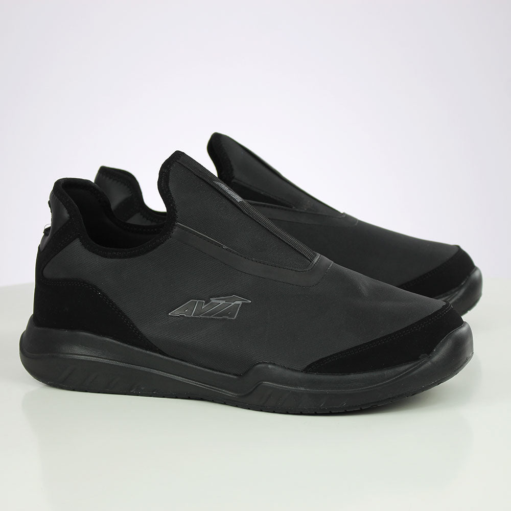 Image for Men's Plain Solid Slip On Shoes,Black