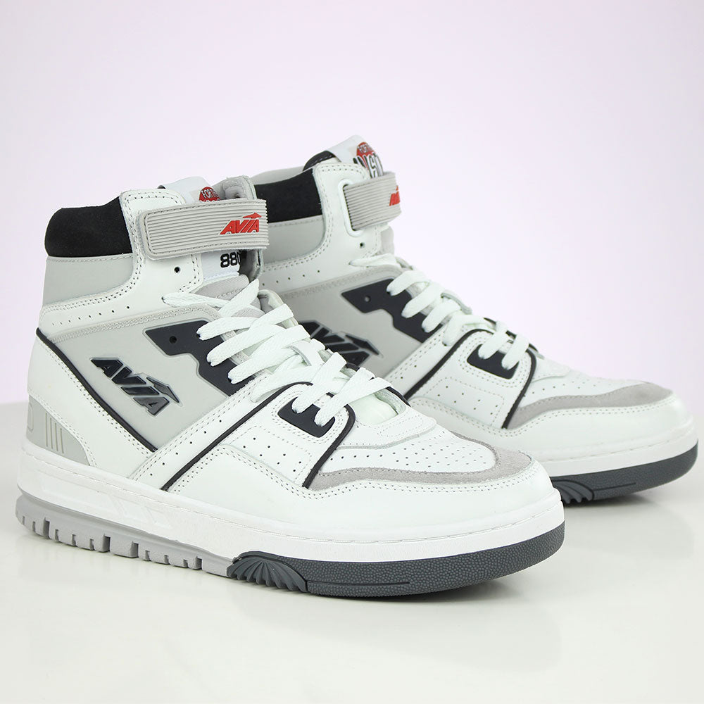 Image for Men's Logo Print Leather High Shoes,White