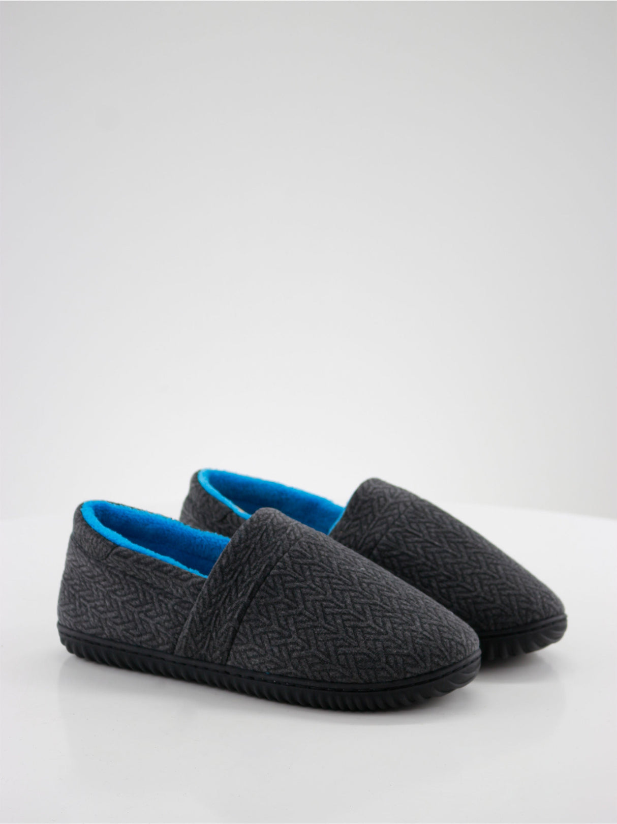 Image for Women's Ribbed Slip On Flat Slippers,Grey
