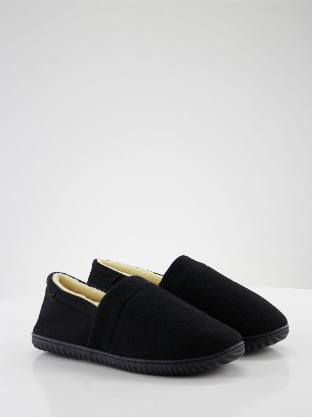 Image for Women's Faux Fur Inside Slippers, Black