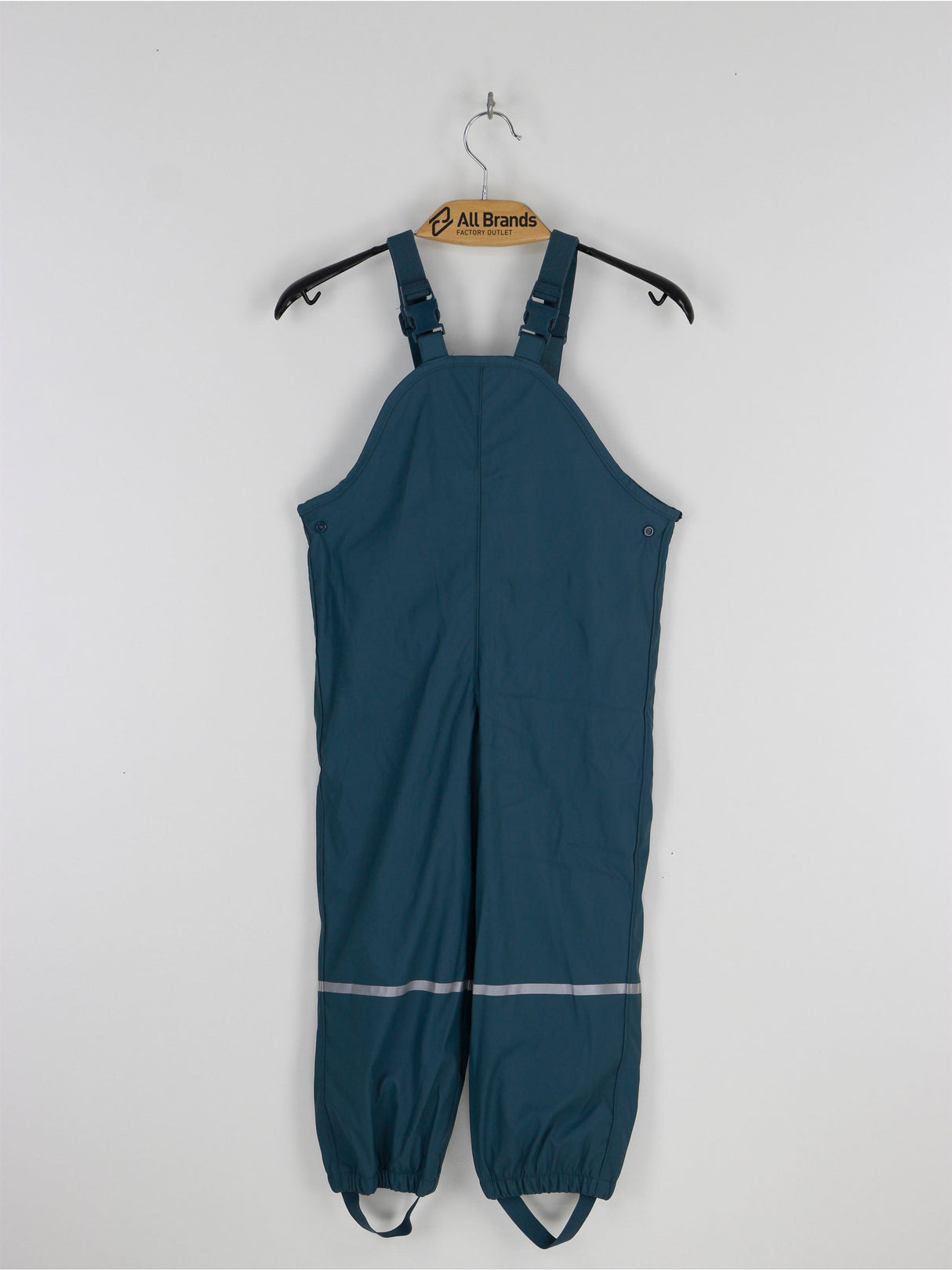 Image for Kids Boy Faux Leather Pants-Overalls,Petrol