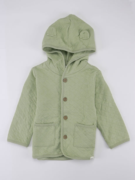 Image for Kids Girl Button Closure Hoodies, Light Green