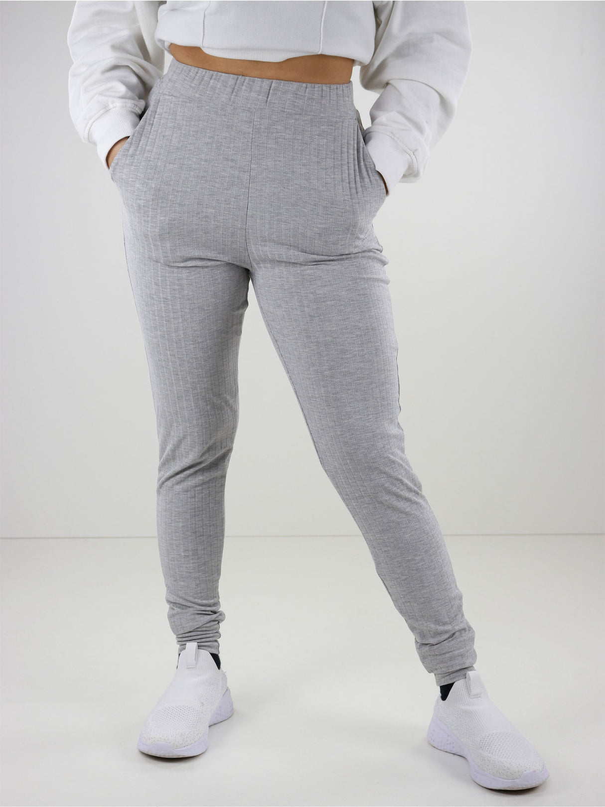 Image for Women's Ribbed Sport Bottom,Grey