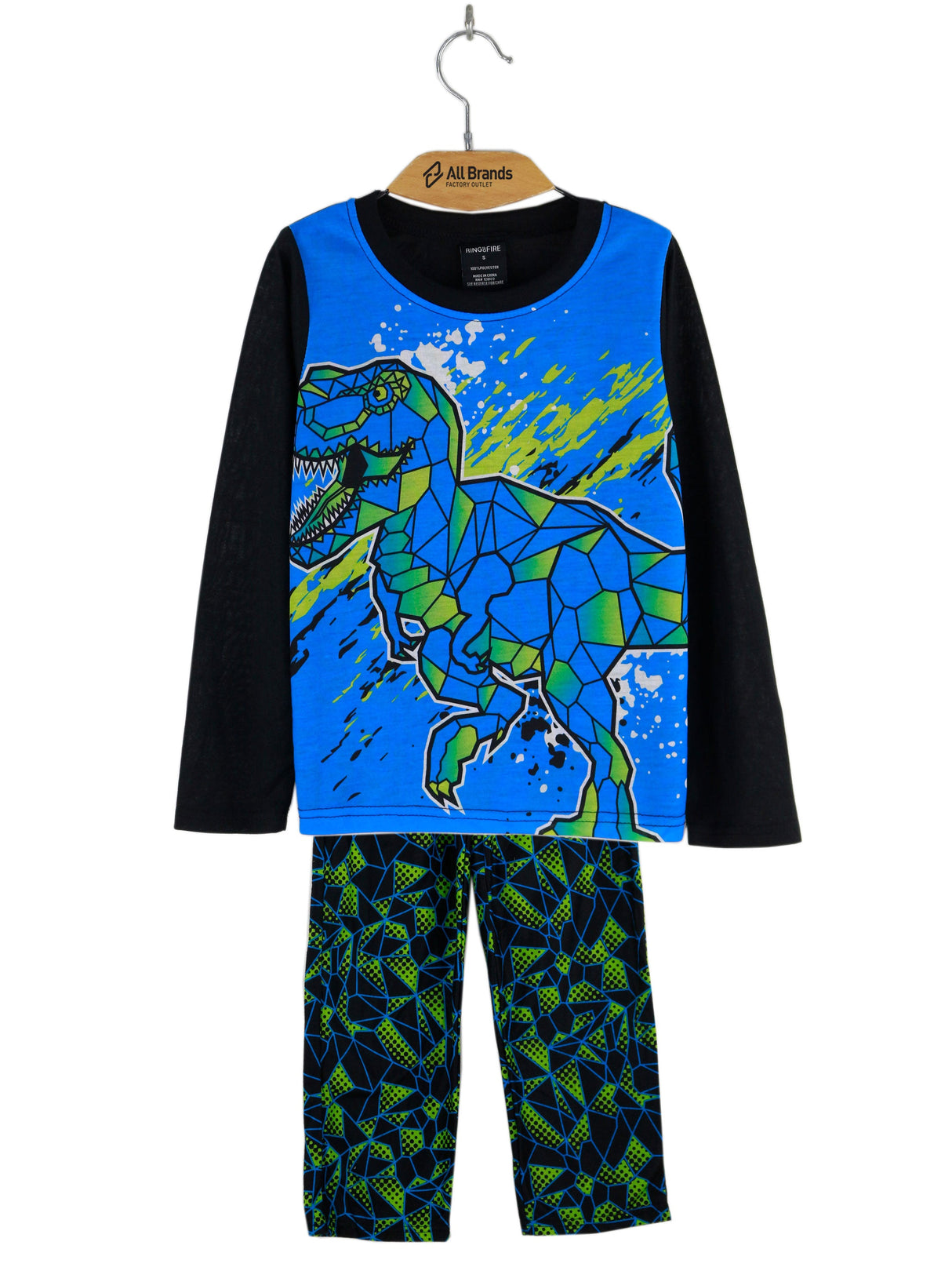 Image for Kids Boy Block Graphic Print Sleepwear Set,Black/Blue