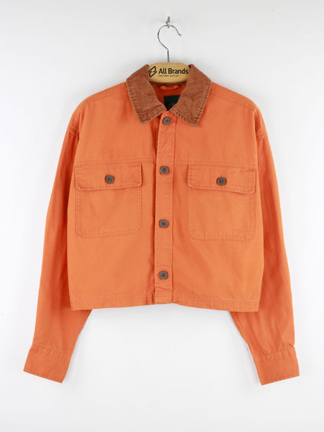 Image for Women's Plain Solid Jacket,Orange