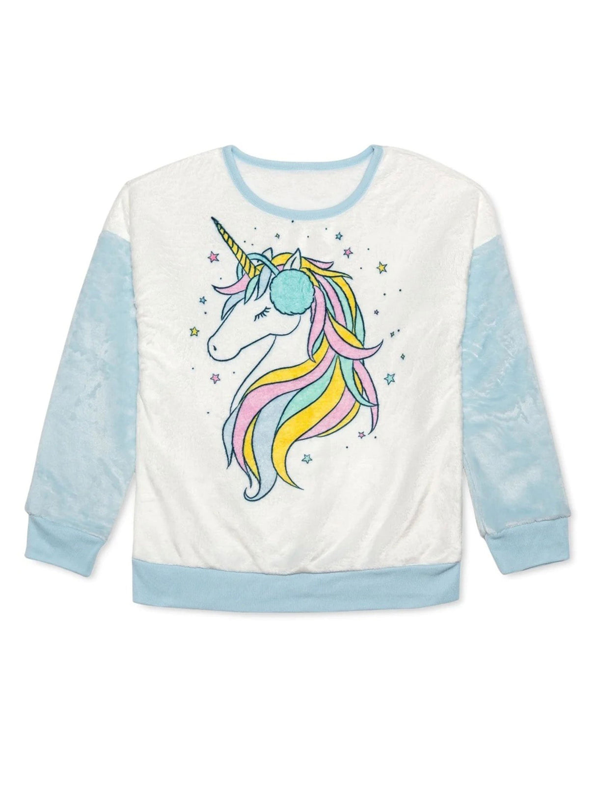 Image for Kids Girl UnicornοΏ½Printed Sleepwear Sweater,White