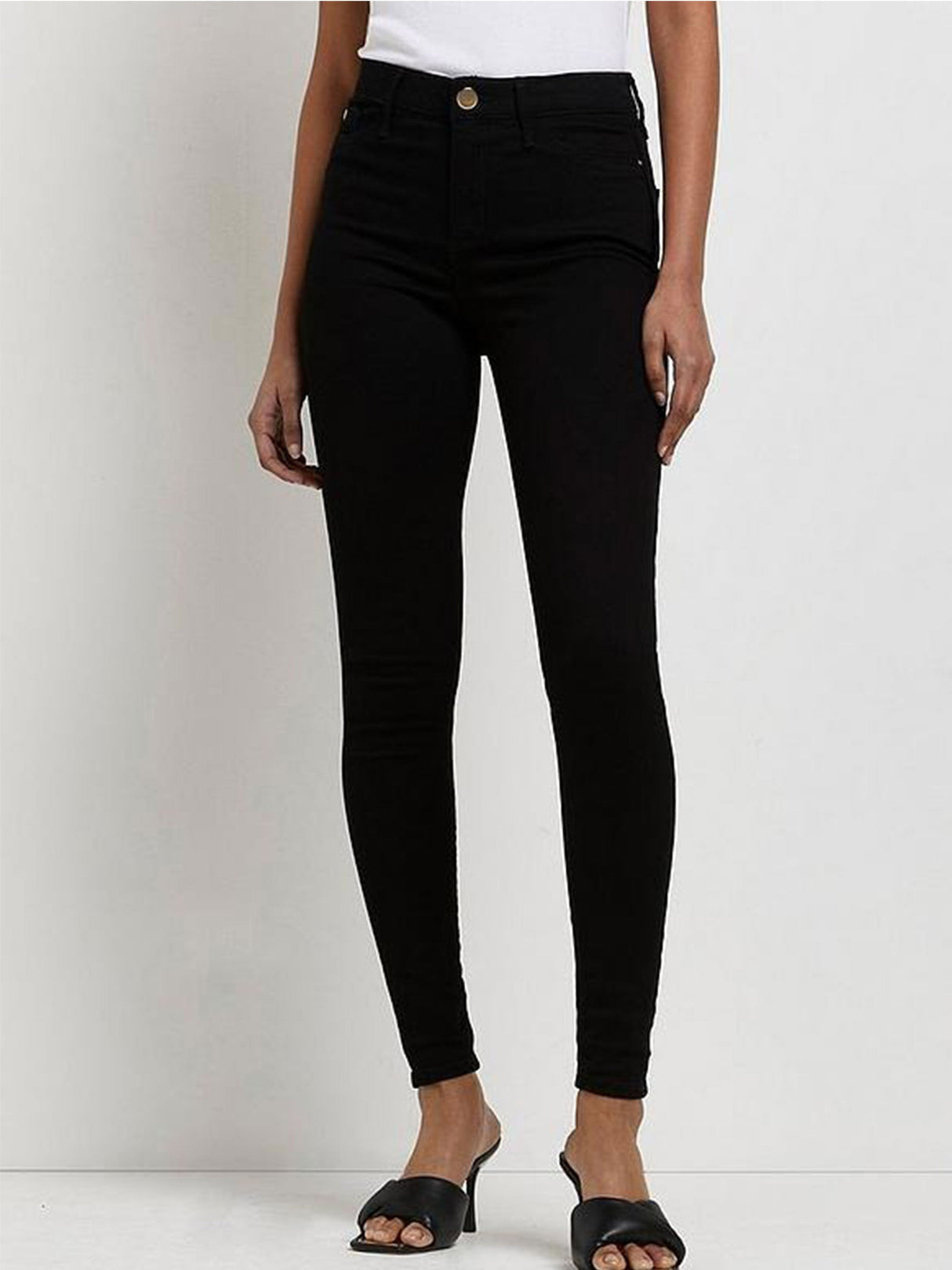 Image for Women's Plain Stretchy Jeans,Black