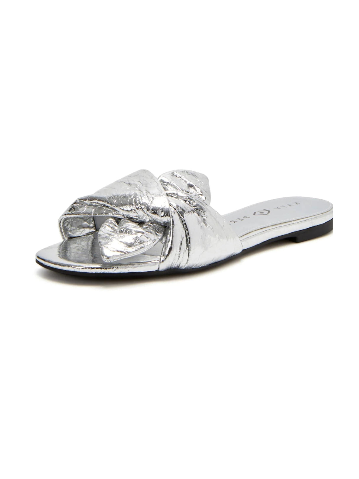 Image for Women's Plain Shinney Metal Sandals,Silver