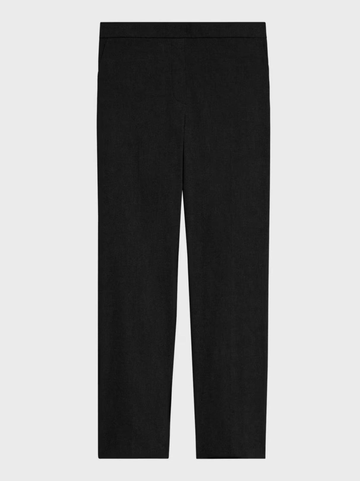 Image for Women's Plain Solid Elastic Waistband Pant,Black