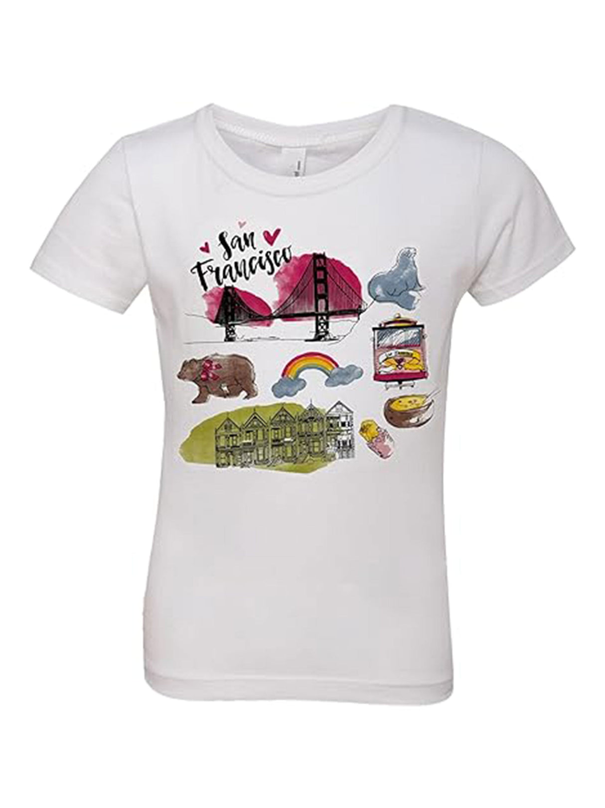 Image for kids Girl Graphic print Short Sleeve Top,White