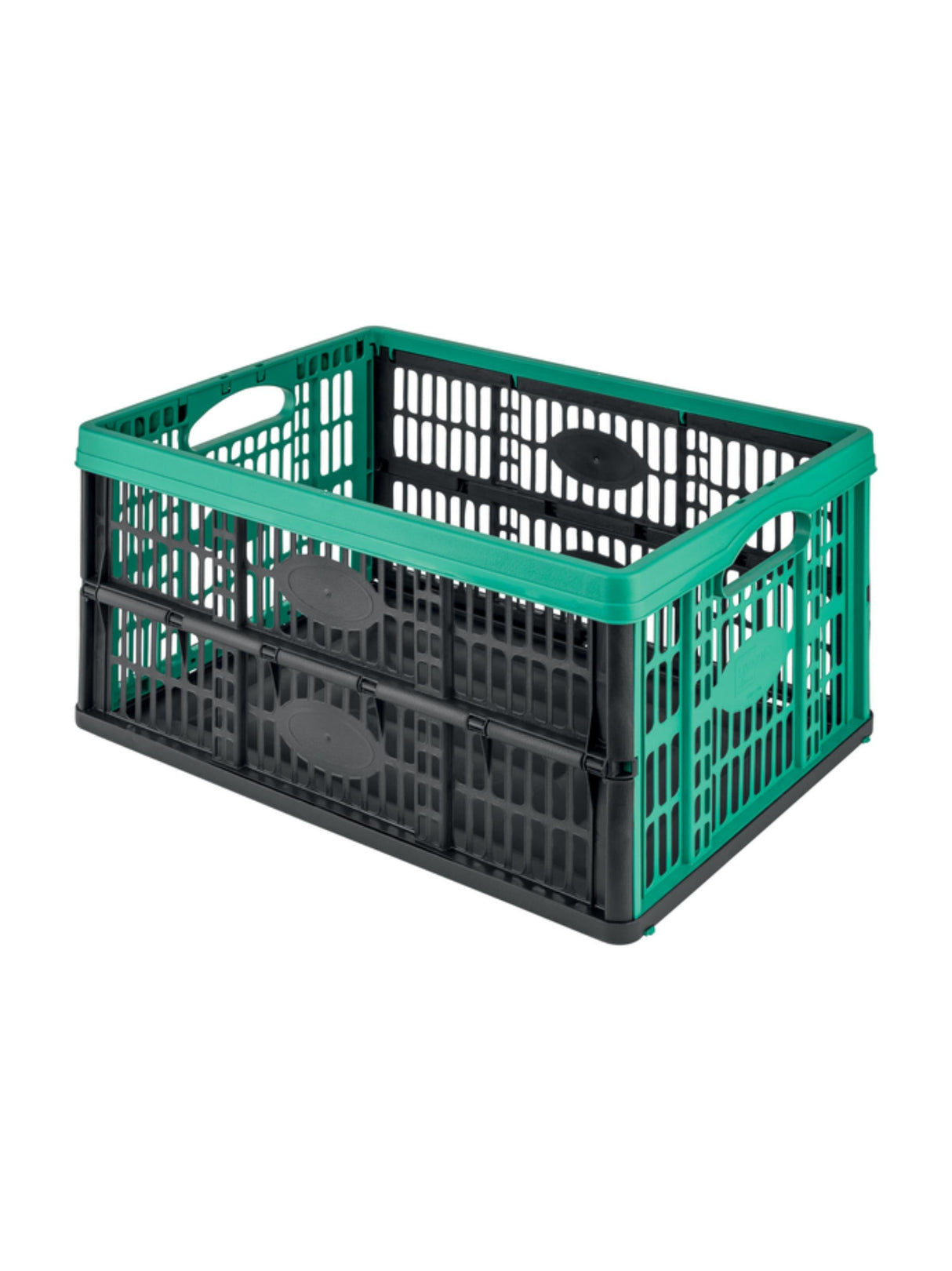 Image for Recycled Plastic Collapsible Crate 32 L, Black + Green