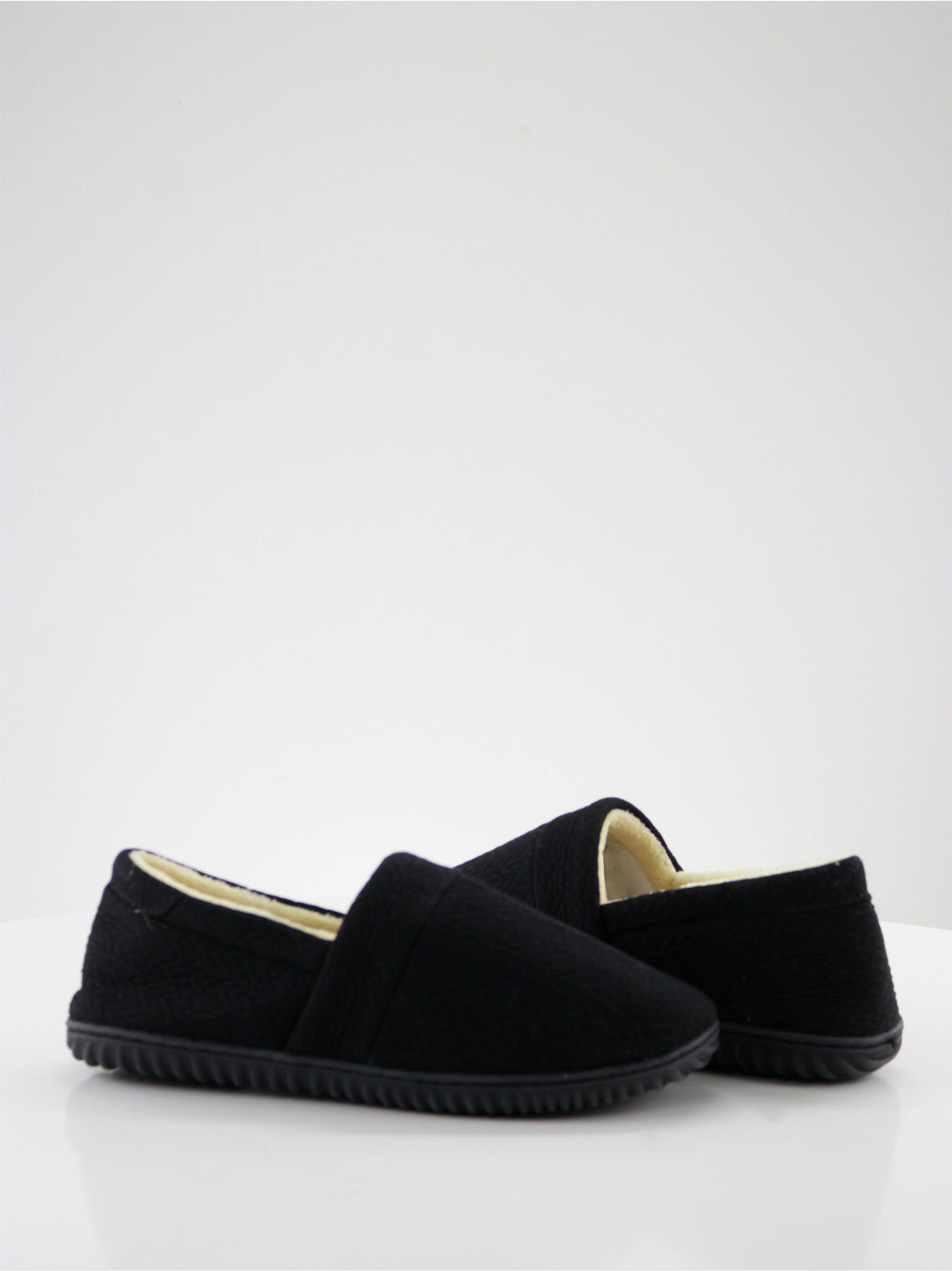 Image for Women's Faux Fur Inside Slippers, Black