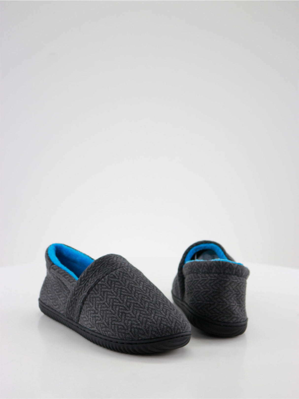 Image for Women's Ribbed Slip On Flat Slippers,Grey