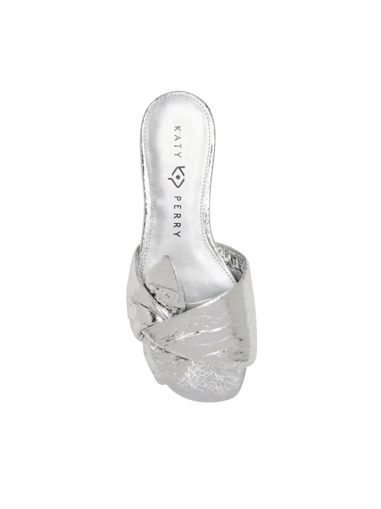 Women's Plain Shinney Metal Sandals,Silver