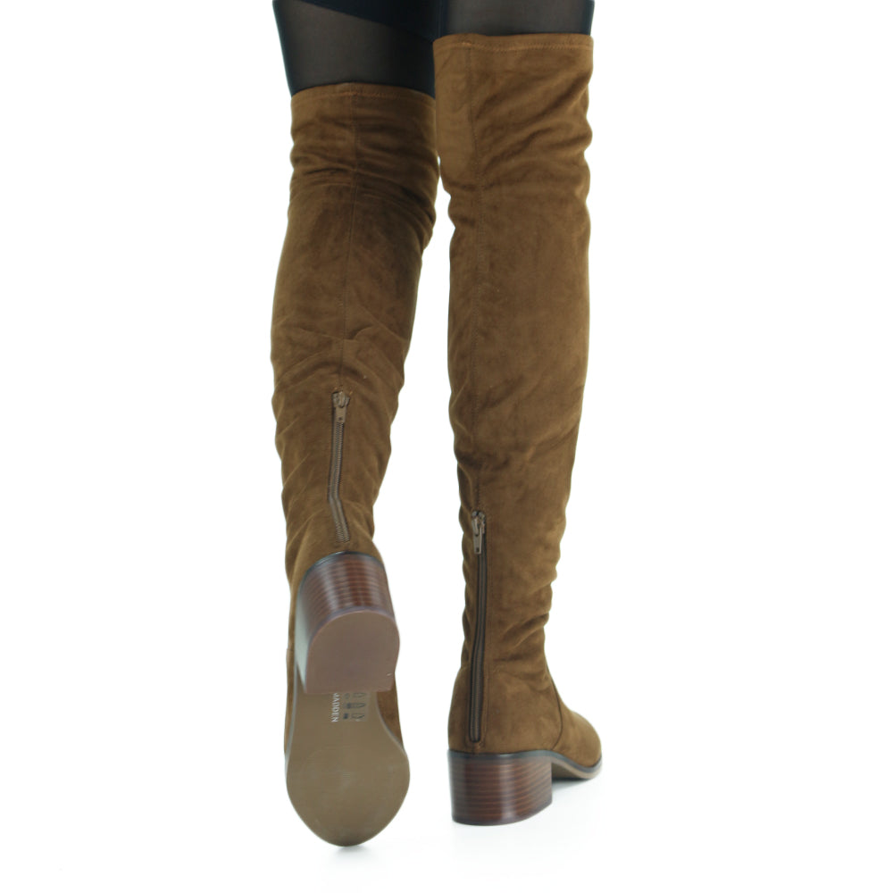 Women's Textile Wide Boot,Brown