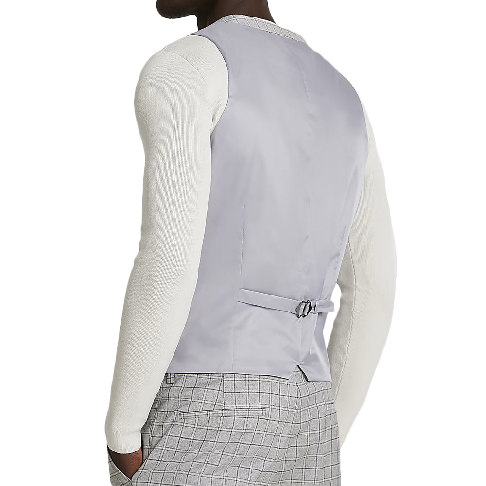 Image for Men's Checked Suit Vest,Grey