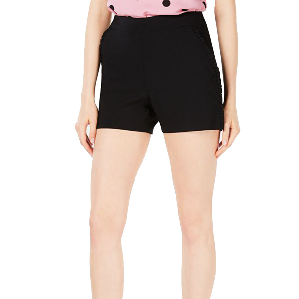 Image for Women's Ruffle-Trim Pull-On Short,Black