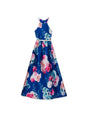 Image for Kids Girl Floral-Print Gown,Navy