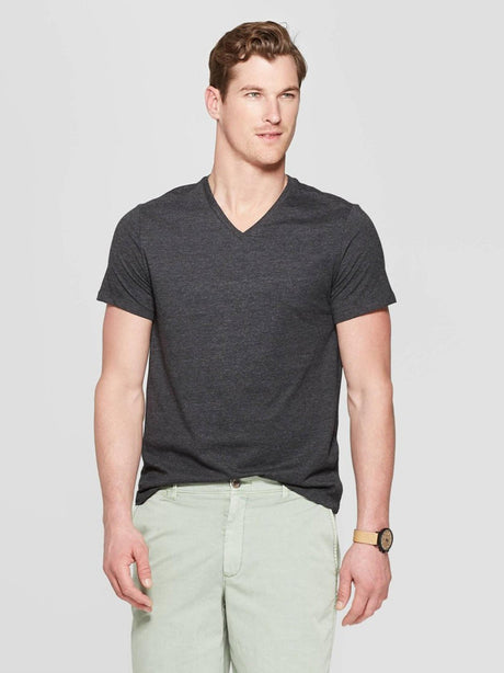 Image for Men's Textured Tunic T-Shirt,Dark Grey