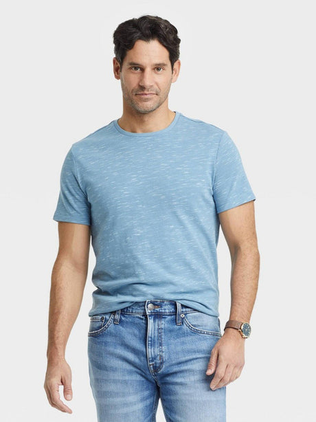 Image for Men's Textured Tunic T-Shirt,Blue